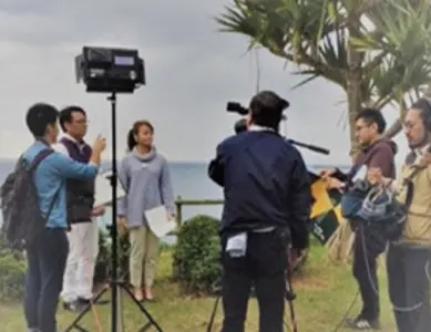 RBC琉球放送撮影の様子